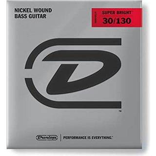 Dunlop DBSBN30130 Super Bright Bass Strings Nickel Wound Medium.030-.130 6 Strings/Set