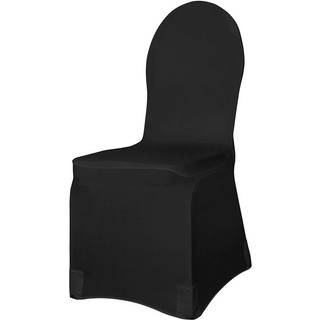 Hvid stofovertræk tilrundryggede stole, elastisk og mat finish