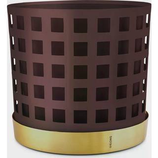 Klong Trio Square Krukke Mørkerød Ø28 Cm / Large - Krukker Messing Mørk Rød - 31702R