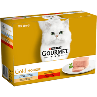GOURMET SNACK Adult Mousse, menuboks dåse 4 varianter 12x85 g
