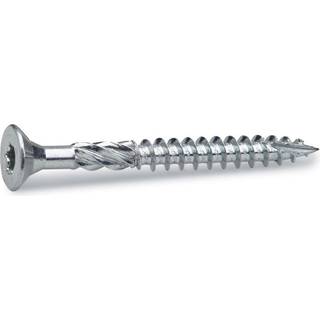 FAST spånskrue med undersænket hoved, elforzinket, 6,0 x 150/72 mm - 100 stk.