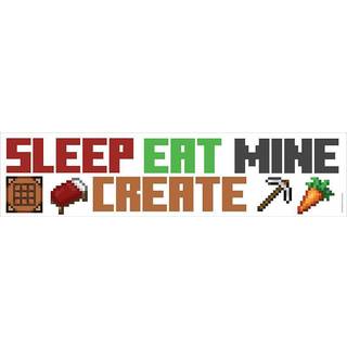 Minecraft  Eat, Sleep, Mine, Create wall Minecraft vægklistermærker 965499