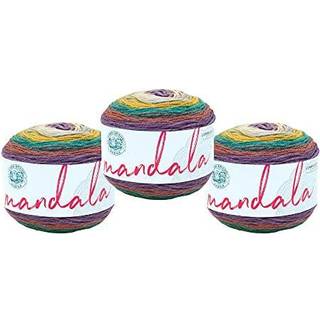 Lion Brand Yarn Mandala Yarn Multicolor Yarn til hækling og strikning af håndværksgarn 3-pakke Warlock