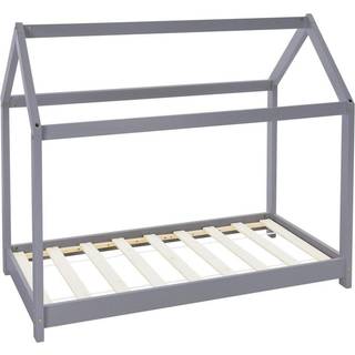 ML Design COT 70x140 cm med tag og slattestramme, lysegrå, boligblå til piger og