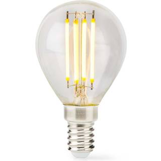 Nedis LED-lampe Pære E14 | G45 | 4.5 W | 470 lm | 2700 K | Dæmpbar | Varm Hvid | Retro stil | 1 stk. | Klart