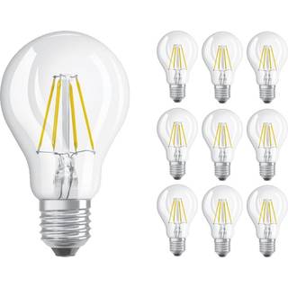 Fordelspakke 10x Ledvance CLASSIC LED E27 Pære filament klar 4W 470lm - 827 ekstra varm hvid | erstatter 40W