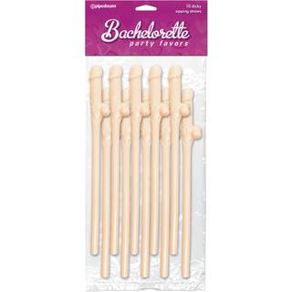 Pipedream Bachelorette Party Favors Dicky Sipping Straws Fle