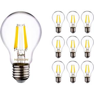 Fordelspakke 10x Noxion Lucent LED E27 Pære Filament Klar 7W 806lm - 822-827 Dim To Warm | Dæmpbar - Erstatter 60W