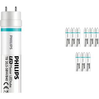 Fordelspakke 10x Philips LED Lysrør T8 MASTER Value (EM/Mains) High Output 20.5W 3100lm - 840 kold hvid | 150cm - erstatter 58W