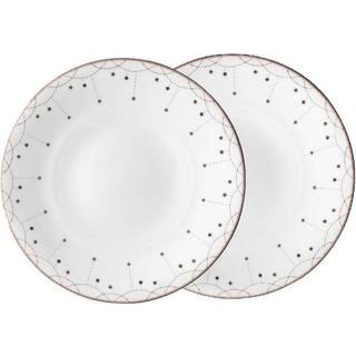 Wik & Walsøe Julemorgen Girlander tallerken 2-pak Ø28 cm Hvid