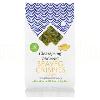 Clearspring Seaveg Crispies Ingefær - Økologiske Tang Chips