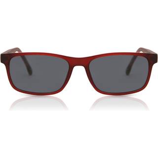 Rectangle Fuld Kant Plast Burgunder Solbriller Mænd - SmartBuy Collection - Transparent Matte Burgundy - 55mm