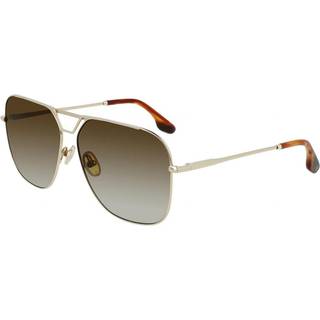 Victoria Beckham Kvinde VB217S 702 Solbriller Metal Guld Brun Firkantet Normal Skygge