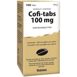 Cofi-Tabs Koffeintabletter - 100 mg - 100 Tabletter