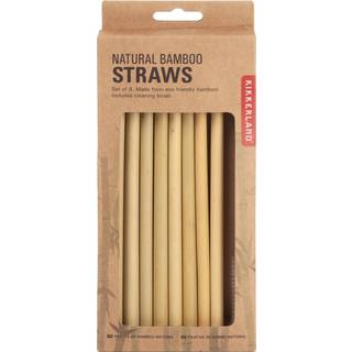 Sugerør - Natural Bamboo Straws (8 stk. inkl. børste)