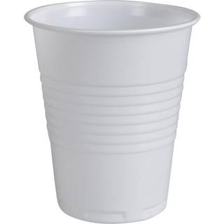 Automatbæger til varme drikke 21cl PS-plast hvid
