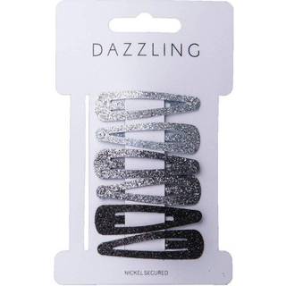 Dazzling Hår 6-pack Barettes Glitter