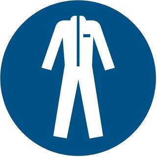 Beskyttelsesdragt påbudt - Plast - Ø 100 mm