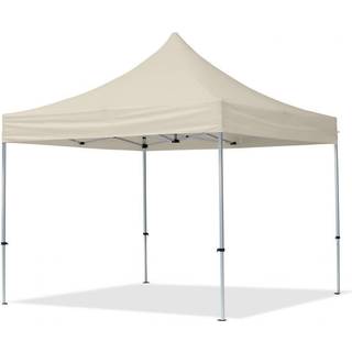 3x3m, aluminium, easy-up-pavillon, uden sidedele, creme - (59002)
