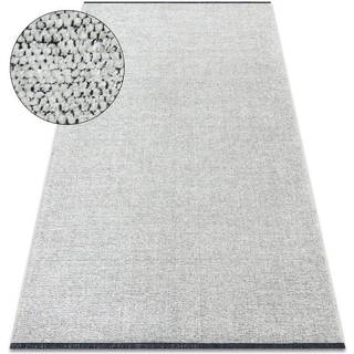 Tæppe FLORENCE 24021 Ensfarvet, glamour, fladvævet, frynser - fløde 195x290 cm