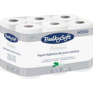 Bulkysoft toiletpapir EU-Blomsten 2-lags 100% nyfiber hvid
