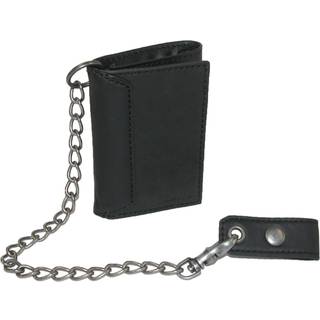 Levis mænds trifold tegnebog - slank og slank inkluderer ID -vindue og kreditkortholder sort med kæde