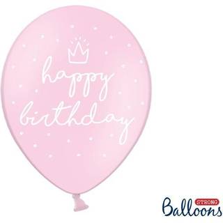 50 stk. Balloner pastel baby pink 30 cm - Elegant festpynt til fødselsdag