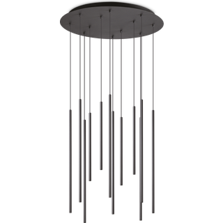 Ideal Lux Filo LED-hængelampe, 12 lyskilder, sort