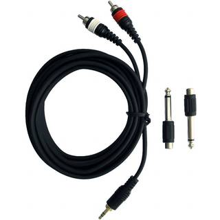 Audiokabel 3,5mm tele hane - 2xRCA hane 3 meter