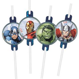 Avengers papsugerør 4 stk.