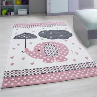 Kids Børnetæppe Elefant - Pink - 120x170