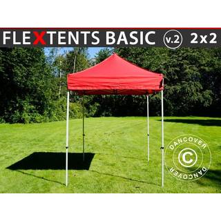 Foldetelt FleXtents Easy up pavillon Basic v.2, 2x2m Rød