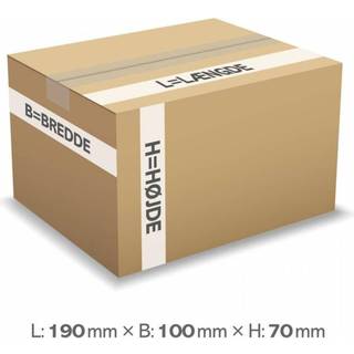 Master'In bølgepapkasse 1 liter 3mm 190x100x70mm