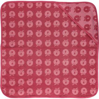 Småfolk Mønstret Håndklæde Til Baby Med Æbler Sea Pink One Size      Unisex
