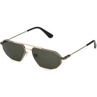 Police Mand SPLF66 OCTANE 2 0302 Solbriller Metal Guld Grøn Geometrisk Normal