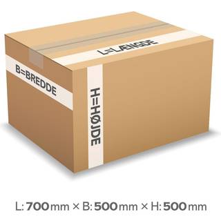 Master'In bølgepapkasse 175 liter 4mm 700x500x500mm