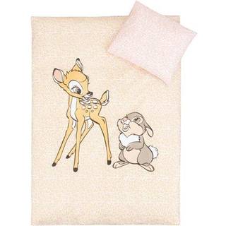 Junior sengetøj 100x140 cm - sengesæt Bambi og Stampe - 2 i 1 design - 100% bomuld