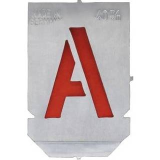 HEIDENPETER Stencil sæt med bogstaver A-Z+& med 40mm tegnhøjde 27 dele