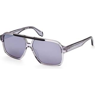 Adidas Mand OR0066 20C Solbriller Acetat Grå Grå Geometrisk Normal Spejl