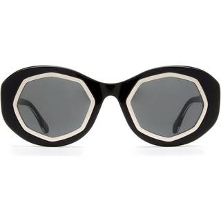 Marni Unisex Mount Bromo Black YS2 Solbriller Acetat Sort Grå Oversize Normal