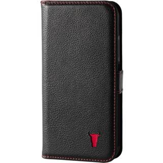 Galaxy S20 FE / S20 FE 5G Leather Case (with Stand Function) - Black with Red Detail