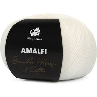 Mayflower Amalfi 021 Hyben Indhold: 52% Bomuld og 48% Viskose Vægt/længde: 50 gram = ca. 95 meter Anbefalede pinde: 4-4,5 mm Strikkefasthed: 10 cm x 10 cm = 21 masker x 29 rækker Vaskes i hånden / Tåler ikke tørretumbler / Tørres fladt.