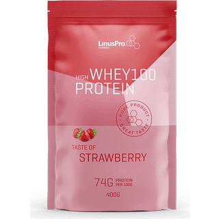 LinusPro Whey100 Proteinpulver 400 gram-Jordbær