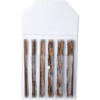 Prym Double Set Natural 2-4,5 mm Pointed Knitting Needles Brown 30 Count