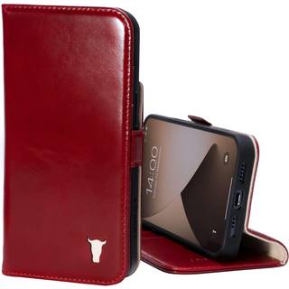 iPhone 13 Pro Max Leather Case (with Stand function) - Red