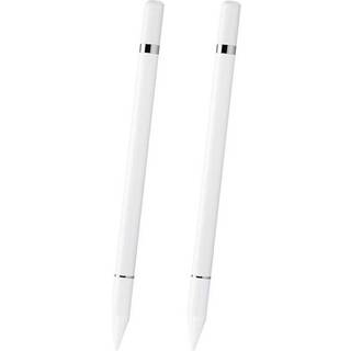 2 i 1 Stylus pen med skrivefunktion Hvid 2-pakke