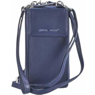 Leder Handytasche mit Geldbörse blau NAPPA | Greenburry 1569N