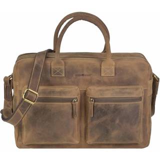 Aktentasche Leder 42x28cm Businestasche für Damen und Herren Vintage Umhängetasche Bürotasche Arbeitstasche 1674-25 | Greenburry.de