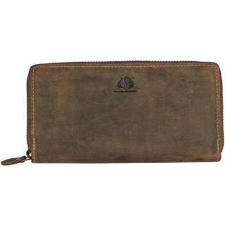 Geldbörse Leder 19x10cm mit Reißverschluss "Vintage" antikbraun 820-25 | Greenburry.de