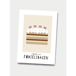 Tillykke med fødselsdagen, A5 plakat el. kort - Dialægt Citatplakat